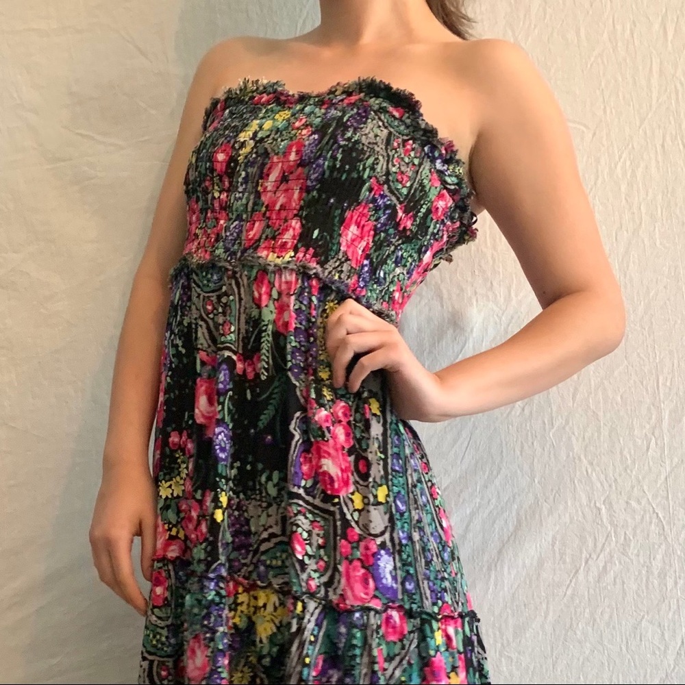 Free People Multicolor floral maxi tube dress